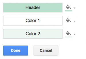 Google Sheets Alternate Colors Edit